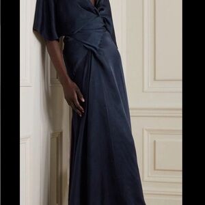 $1100 CORTANA Martina Maxi Dress FR44 US12 UK16 XXL Draped
Flared Tie Back